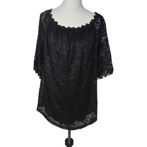 DJT Size XXL Black Lace Top